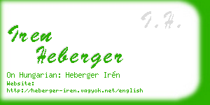 iren heberger business card